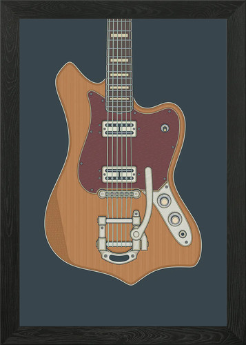 Maverick guitar framed wall - framed,