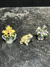 Vintage x3 Pixie Miniature Garden Ornaments Ref CA 