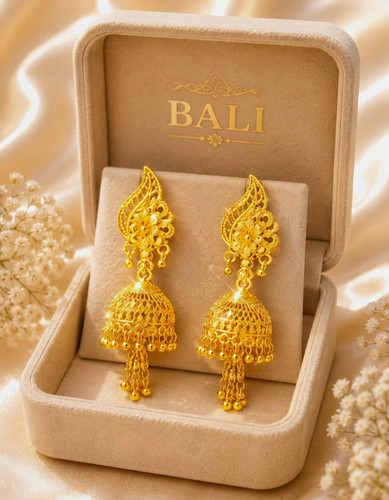 Gold tone bali - gold, ethnic
