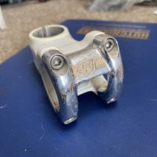 Spank Oozy AM/DH Hand Carved Stem 31.8mm, 1-1/8 Steerer 55mm White Silver