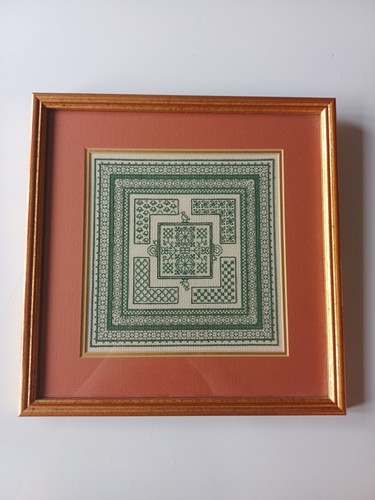 Vintage framed green - framed, cross