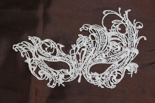 White lace mask venetian - lace,