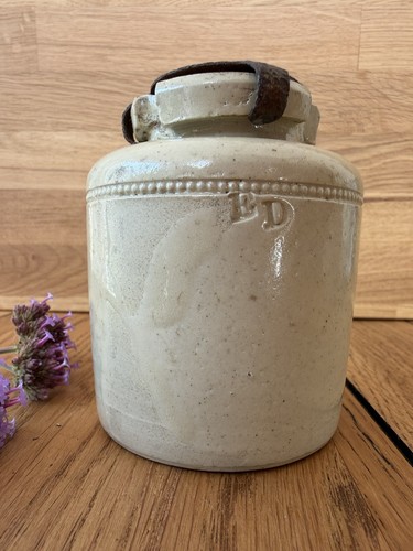 Rustic stoneware pickle jar - rustic,