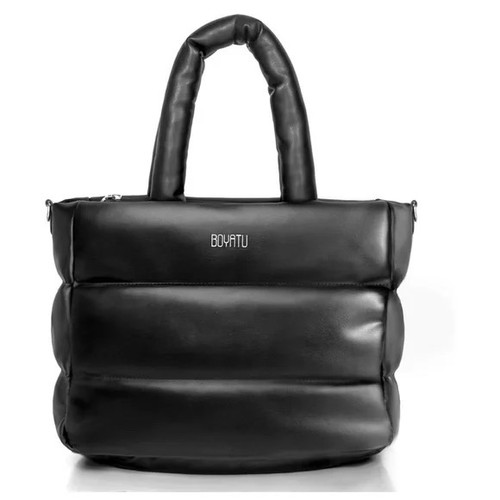 Quilted puffer tote bag - puffer,