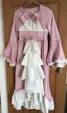 Pink Dress Lolita Renaissance Princess Elizabethan Cosplay Costume Halloween 