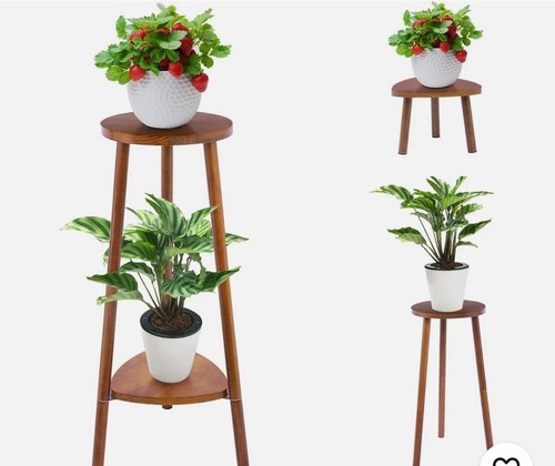 Tocapup two tier round wooden - round,