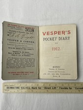 Antique Vesper’s Diary 1912