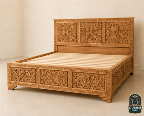 Custom moroccan cedar - cedar, bed