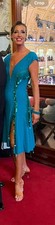 latin or sequence dress, blue/green, size approx 14