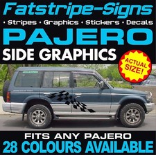 to fit MITSUBISHI PAJERO GRAPHICS STRIPES DECALS STICKERS V20 V60 4x4 3.0 V6