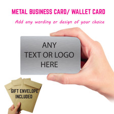 Aluminium Metal Business Cards Membership Cards Loyalty PROFESSIONAL Printed 
