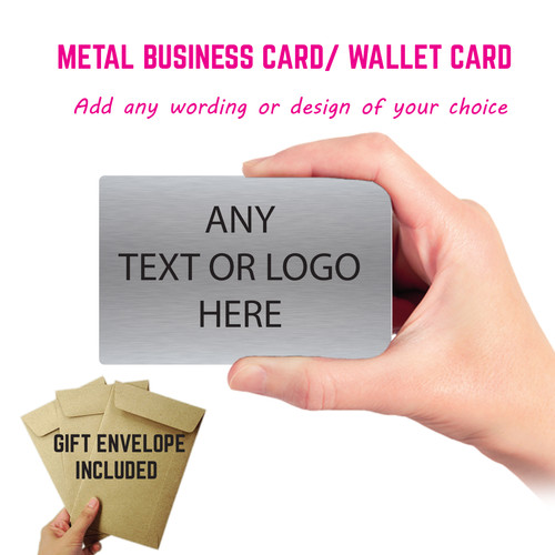Aluminium metal business cards - aluminium,