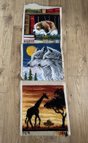 Cross stitch cushion - cross,