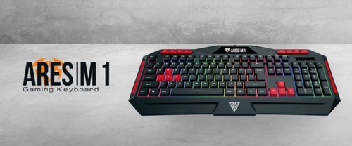 Ares black red wired gaming - black,