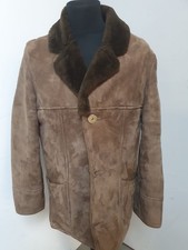 Mens Brown Antartex Loch Lomond Sheepskin Coat Size 40"