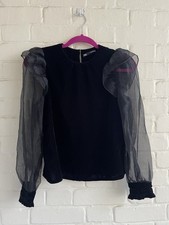 Zara Black Velvet Blouse