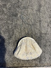 Genuine Roland Cartier Women's Cream Clutch Bag with Chain Strap