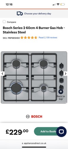 Bosch series 60cm - bosch, burner