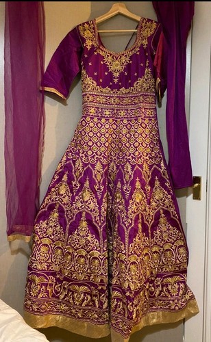 Purple gold embroidered - &,