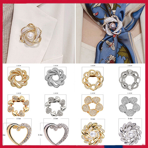 Women silk scarf clip - women, brooch