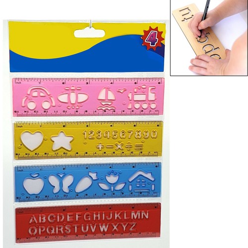 Plastic alphabet stencil set - plastic,