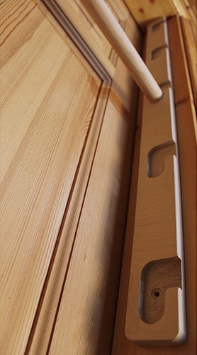 Wood pull bar doorbar - pull-up,