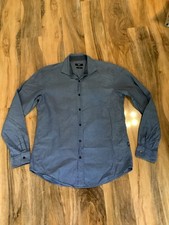 Hugo Boss Large Mens Blue Long Sleeved Shirt 