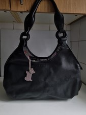 RADLEY DESIGNER WOMENS BLACK REAL LEATHER SHOULDER TOTE SATCHEL HANDLE HANDBAG