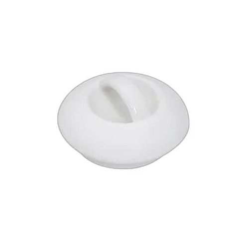 Large white ceramic tea pot - white,