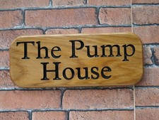 Personalised Wooden House Name Plaque/Signs-Solid wood Oak, Porch, Conservatory