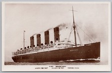 RMS MAURETANIA Cunard Line RP Postcard Unused