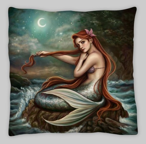 Mermaid cushion cover 45x - cushion,