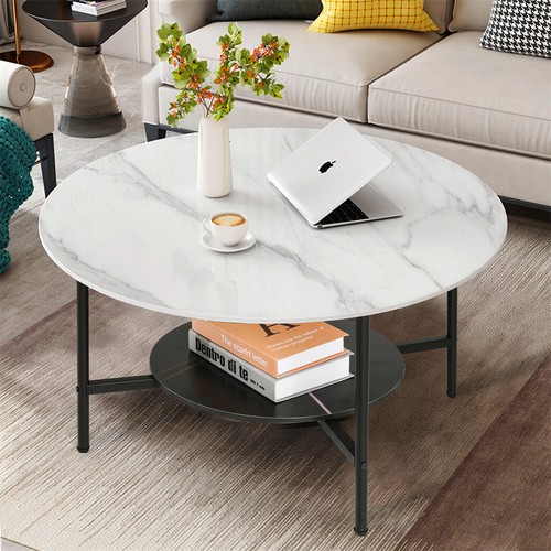 Modern round coffee table high - modern,