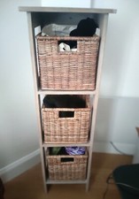 Wicker Basket Storage Unit 3