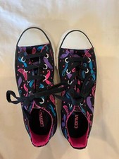 Converse size 1 multicolored mustache sneakers SB 2