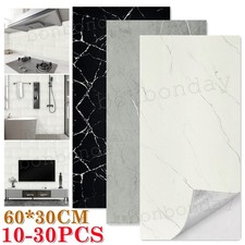 10-30X Marble Wallpaper Kitchen Bathroom Waterproof Self-adhesive Wall Sticker