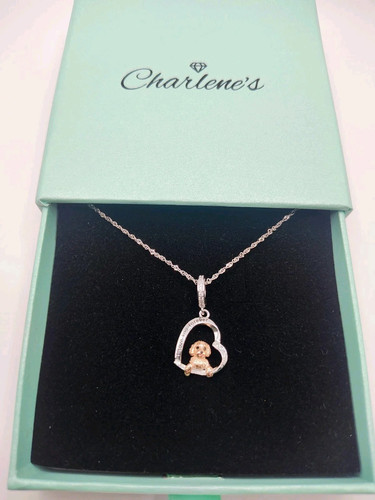 Labradoodle dog 925 silver - dog,