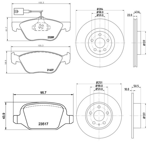 Mintex front rear - front,