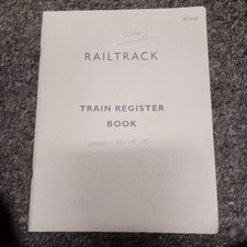 Railtrack train register Cosford Signal Box