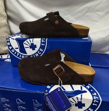 Birkenstock Boston Synthetic Suede Leather Sandals EU Shoe Size 35-45 Brown