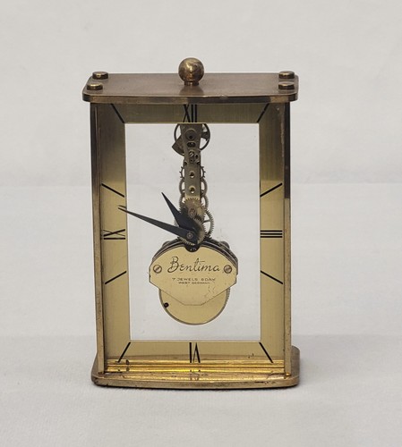 Vintage bentima skeleton clock - bentima,
