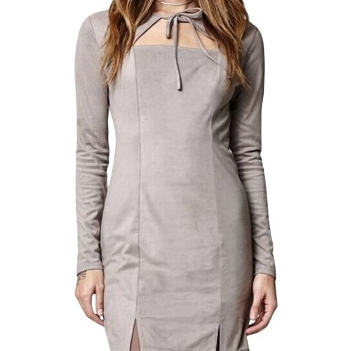 Faux suede gray - brown, baby