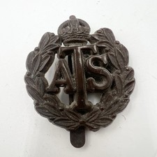 Genuine WW2 ATS Auxiliary Territorial Service Plastic Economy Issue Cap Badge