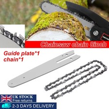 8" Chain Saw Chain & Guide Bar For Mini Electric Chainsaw Hand Held Wood Cutter
