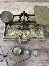 VINTAGE ANTIQUE BRASS POSTAL POSTAGE SCALES