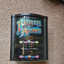 1980s 1990s Vintage Bassetts Liquorice Allsorts Tin confectionary biscuit tin
