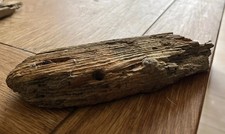 FLAT CHARACTER DRIFTWOOD Beach Art Craft Large Sea Hole Shelf Sign Boat