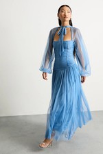Warehouse Blue Maxi Dress