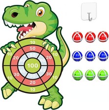 30" Dinosaur Toys for Boys, Dart Board Kids Toys 3-9 Year Old Boys with 12 Balls