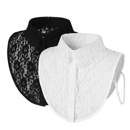 Detachable fake collar - fake, white